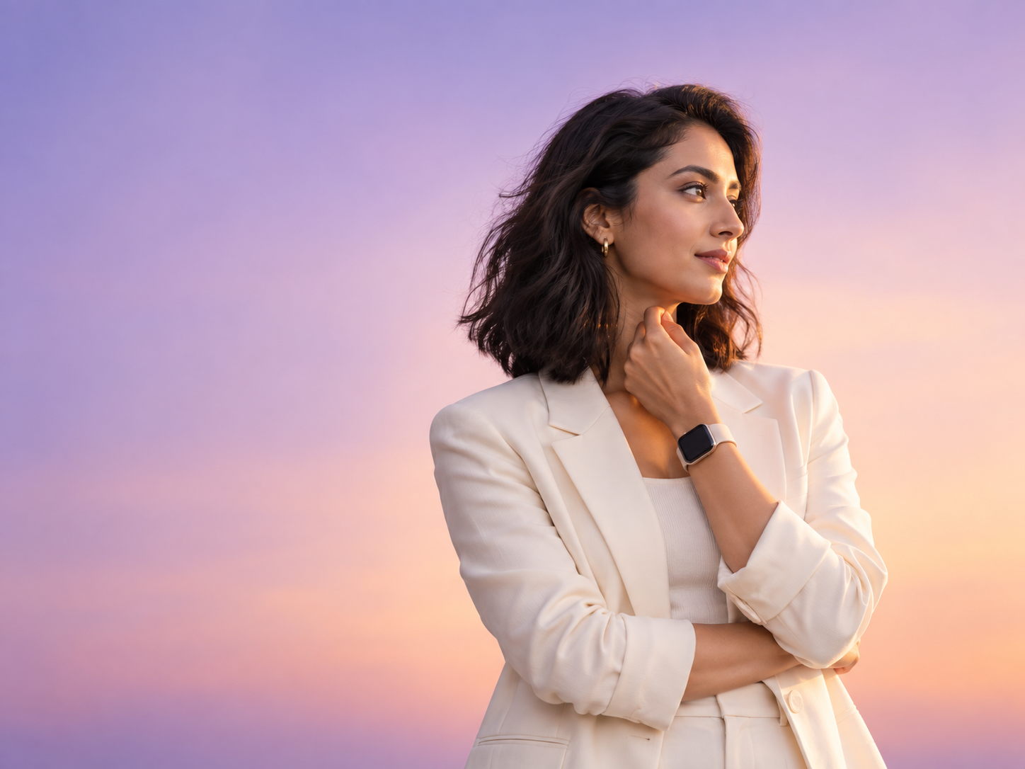 Professional looking toward a lead intelligence dashboard